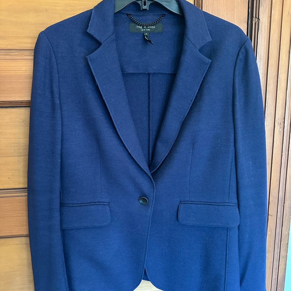 Rag & Bone Blue Tailored Blazer